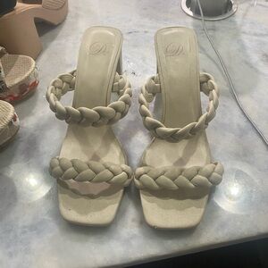 Braided heeled sandal